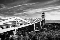 Wooden Walkway Leads to Marshall Point Lighthouse Tower